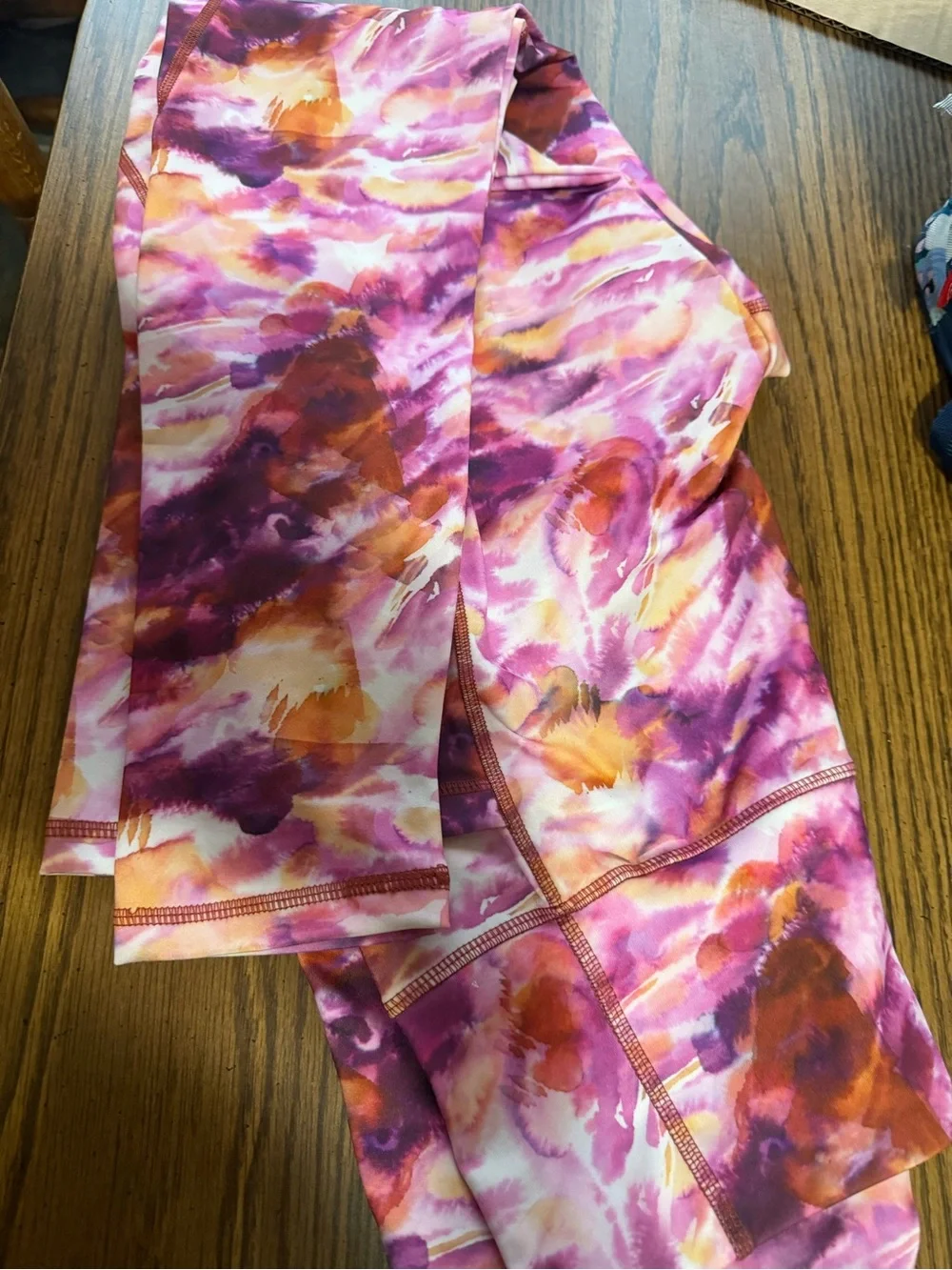 BSP Women's Pink & Orange Tie-Dye Leggings